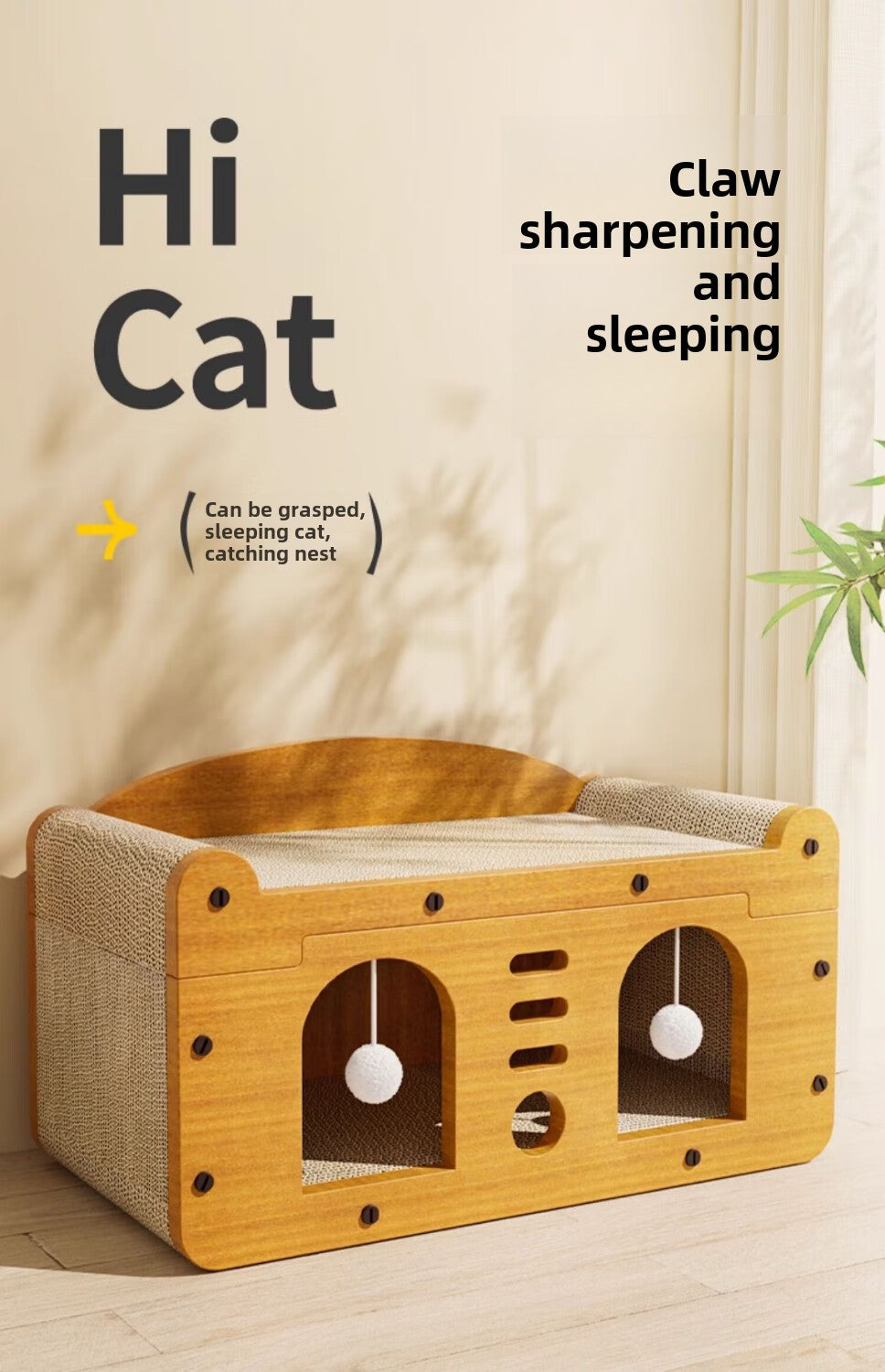 cattery cat house  cat nest  cat house is integrated and scratch-resistant. The cat room house is universal in all seasons.