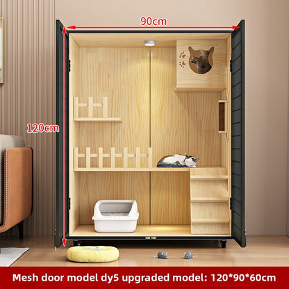 Wholesale Cat Villa Wooden Cat House  Integrated   Indoor Panoramic Cat Room