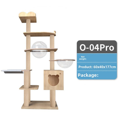 Large cat climbing frame cat frame solid wood cat tree space capsule cat nest cat rack jumping platform integrated