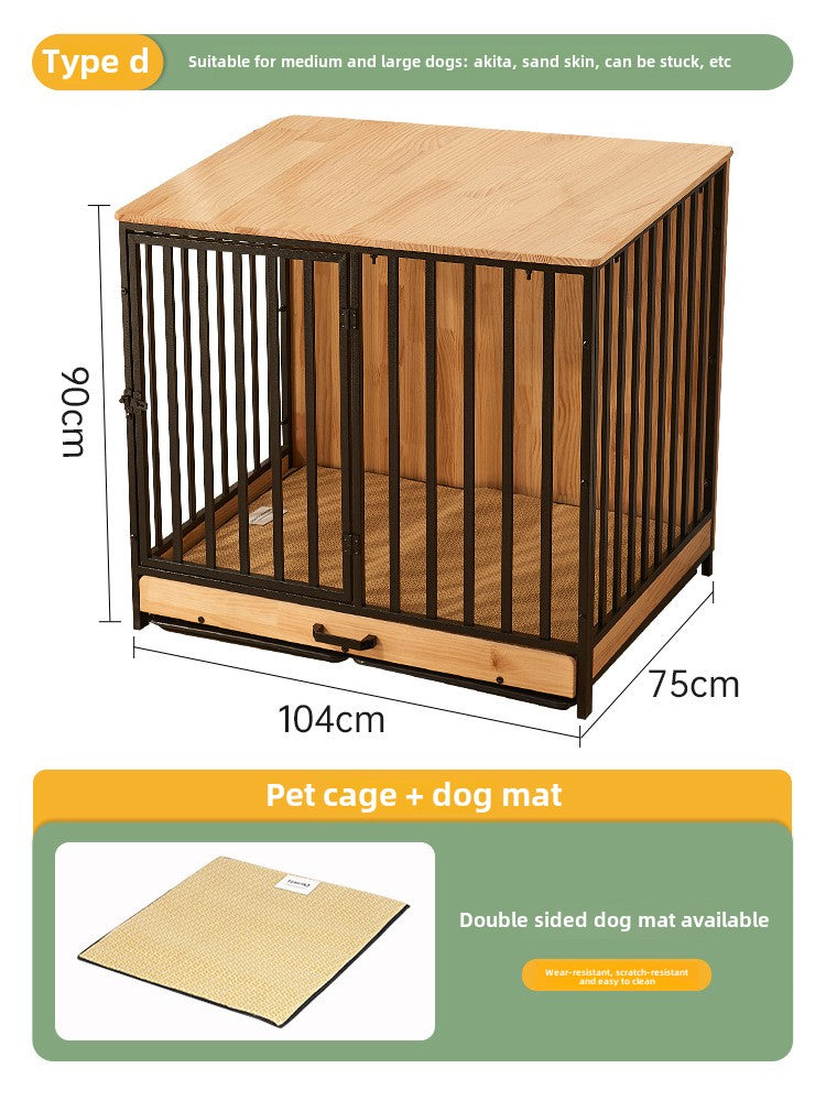 cattery Dog villa Dog cage Medium-sized dog Large dog Household indoor Stainless steel Small dog kennel with toilet