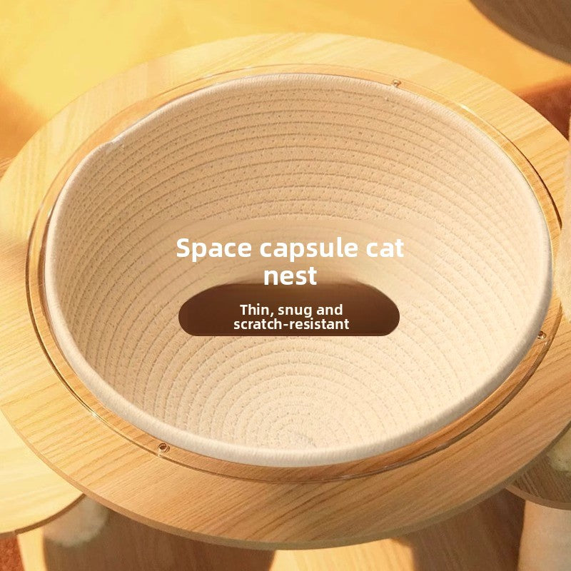 Space capsule cat nest cushion cotton rope woven, cool and breathable, universal in all seasons