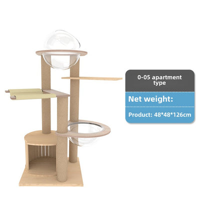 Large cat climbing frame cat frame solid wood cat tree space capsule cat nest cat rack jumping platform integrated