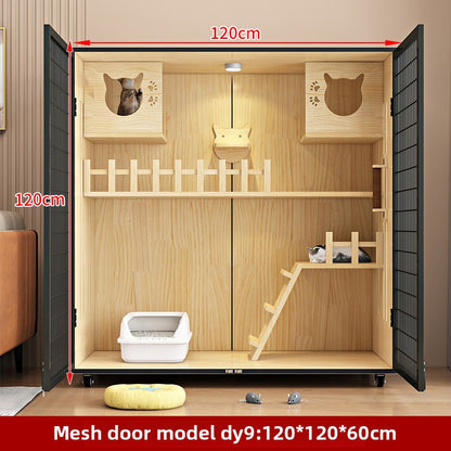 Wholesale Cat Villa Wooden Cat House  Integrated   Indoor Panoramic Cat Room