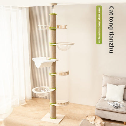 cat climbing frame is indomitable cat nest cat tree integrated sisal cat scratching column  indomitable