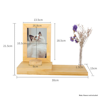 Pet commemorative photo frame wooden cat photo frame table dog photo ornament