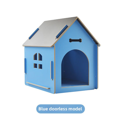 Wholesale Pet Log House Four Seasons Common Kennel Closed Dog Cage Kennel Indoor Small Dog Puppy House Outdoor Cat Nest