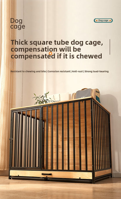 cattery Dog villa Dog cage Medium-sized dog Large dog Household indoor Stainless steel Small dog kennel with toilet