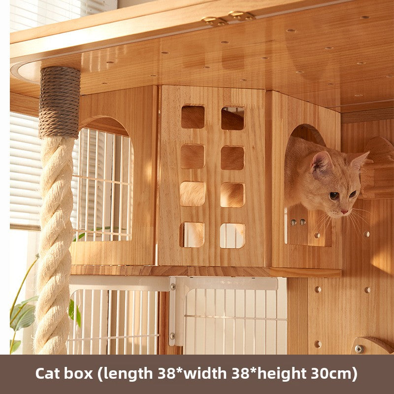 Cat villa interior cat box springboard hammock hammock basket fan board hanging ball scratching column cat head cat scratching board