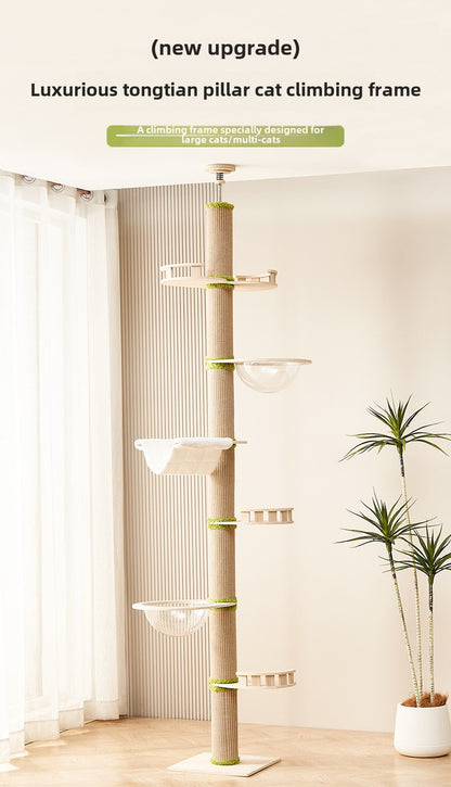 cat climbing frame is indomitable cat nest cat tree integrated sisal cat scratching column  indomitable