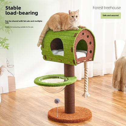 Cat climbing frame covers a small felt cat tree cat nest integrated four-season universal cat scratching column space capsule multi-cat family