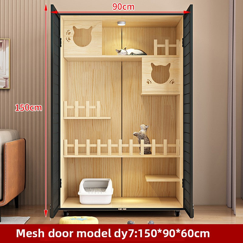 Wholesale Cat Villa Wooden Cat House  Integrated   Indoor Panoramic Cat Room