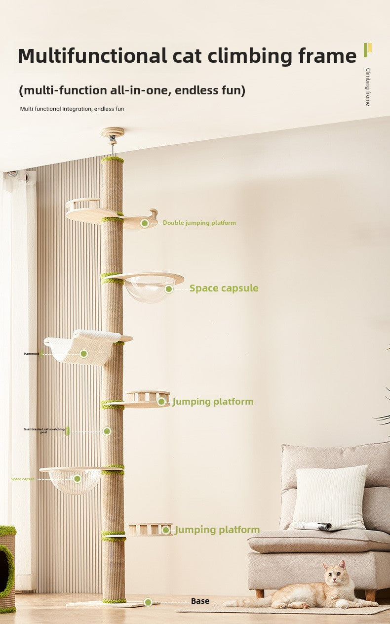 cat climbing frame is indomitable cat nest cat tree integrated sisal cat scratching column  indomitable