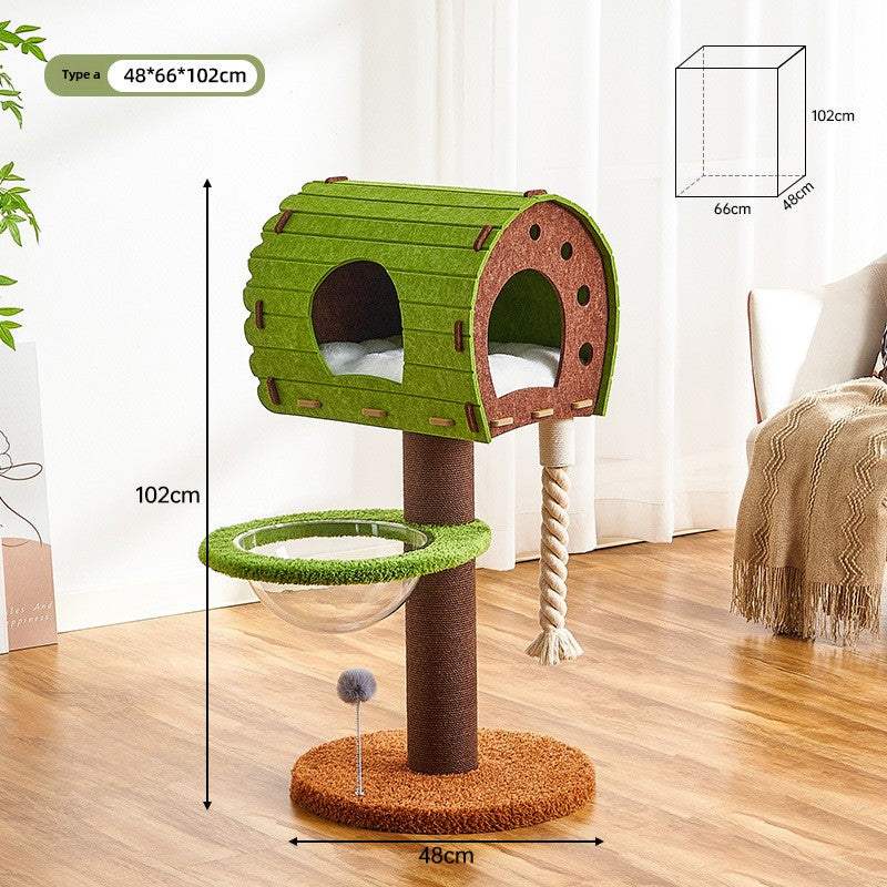 Cat climbing frame covers a small felt cat tree cat nest integrated four-season universal cat scratching column space capsule multi-cat family