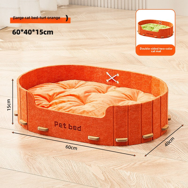 Cat litter warm in winter oversized cat bed pet small medium dog kennel cat sleeping litter multi-cat family universal in all seasons