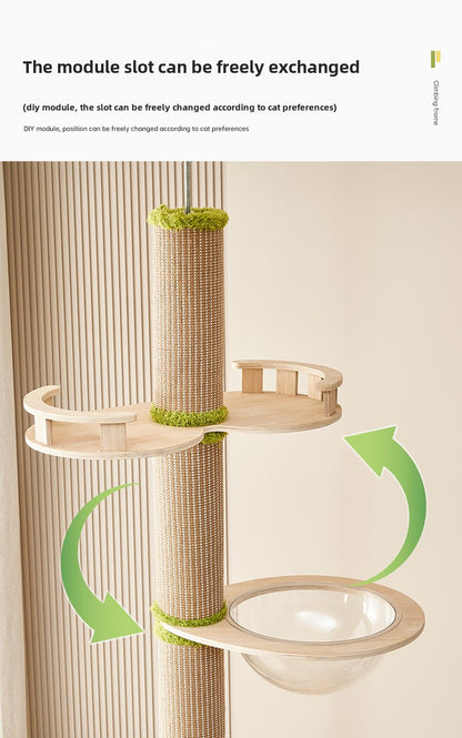 cat climbing frame is indomitable cat nest cat tree integrated sisal cat scratching column  indomitable