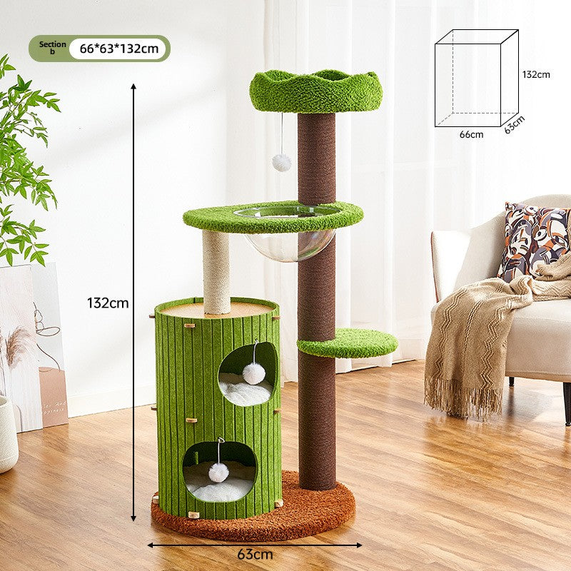 Cat climbing frame covers a small felt cat tree cat nest integrated four-season universal cat scratching column space capsule multi-cat family