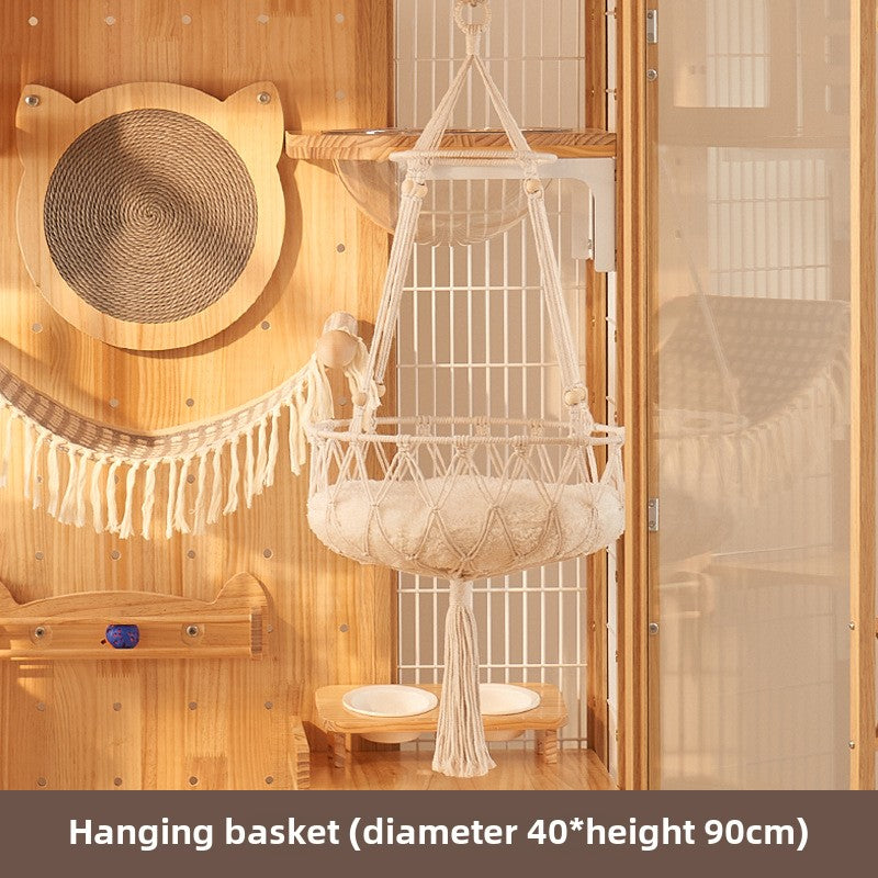 Cat villa interior cat box springboard hammock hammock basket fan board hanging ball scratching column cat head cat scratching board