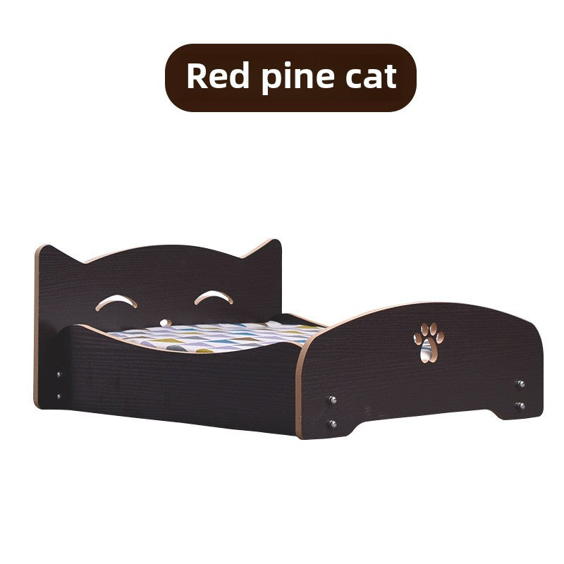 Wholesale removable and washable four-season universal princess nest pet dog dog wooden bed with cushion nest teddy than bear medium and small dog cat bed