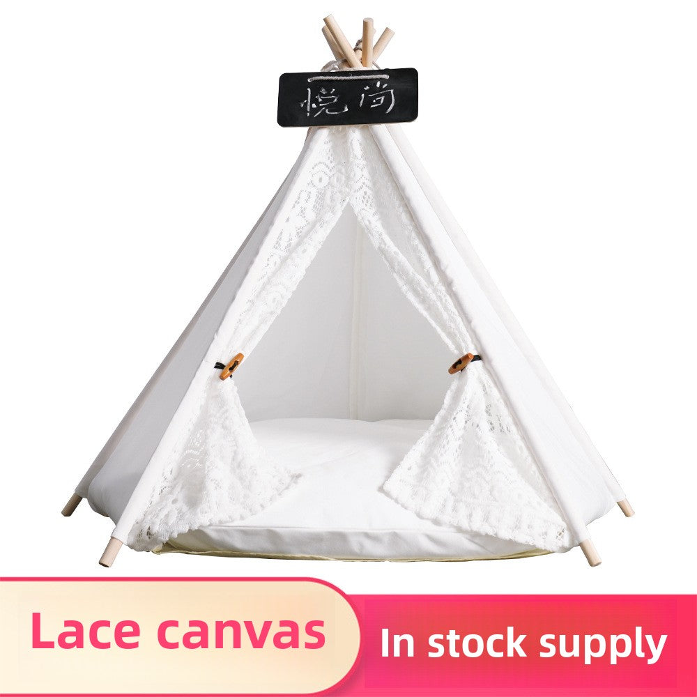 Wholesale Pet Tent Cat House Dog House Teddy Removable Washable Cotton Canvas Lion Pet House Pet Supplies