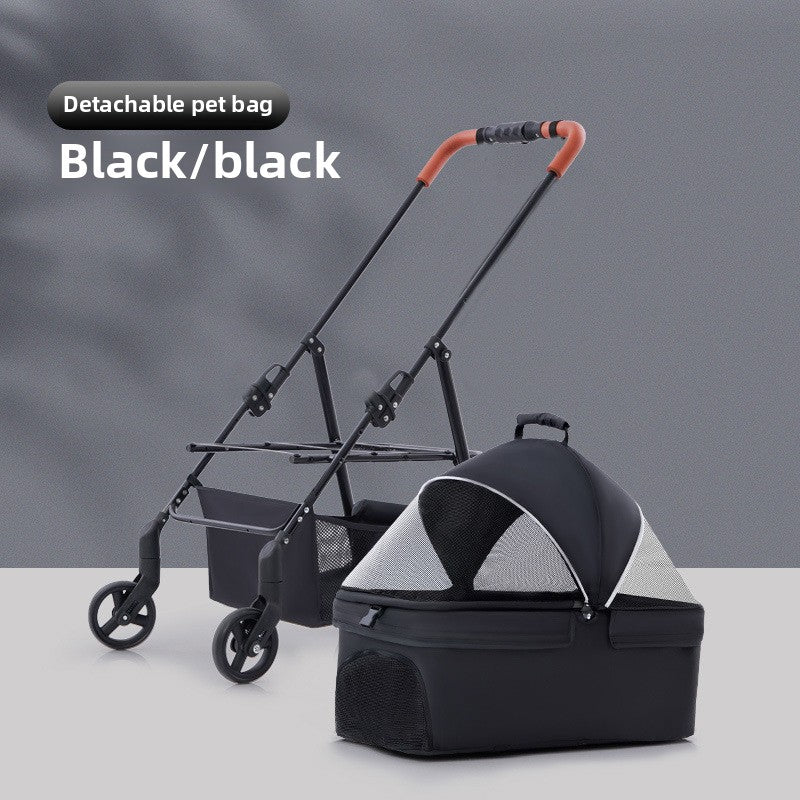 Wholesale Pet Cart Dog Cat Teddy Baby Cart Out Small Pet Cart Lightweight Foldable Outdoor Travel