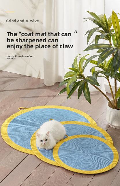 Cat cushions for sleeping in summer are wear-resistant and cannot drop chips. Pet supplies. Rattan mat, cat ice mat, floor mat, cat scratching board.