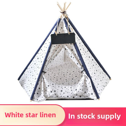 Wholesale Pure White Multicolor Cat Nest Kennel Pet Tent Nest Medium and Small Dog Foldable Game House