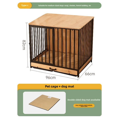 cattery Dog villa Dog cage Medium-sized dog Large dog Household indoor Stainless steel Small dog kennel with toilet