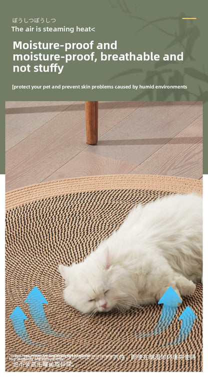 Cat cushions for sleeping in summer are wear-resistant and cannot drop chips. Pet supplies. Rattan mat, cat ice mat, floor mat, cat scratching board.