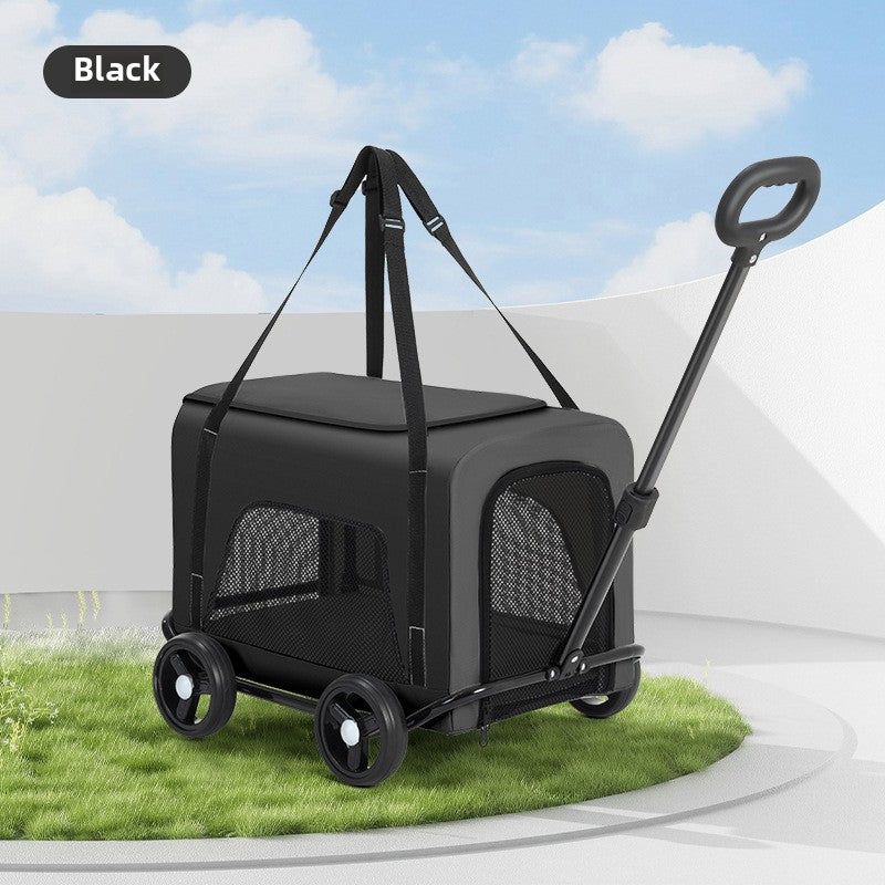 Wholesale Small Pet Cart Dog Cat Teddy Baby Cart Going Out Small Pet Cart Lightweight