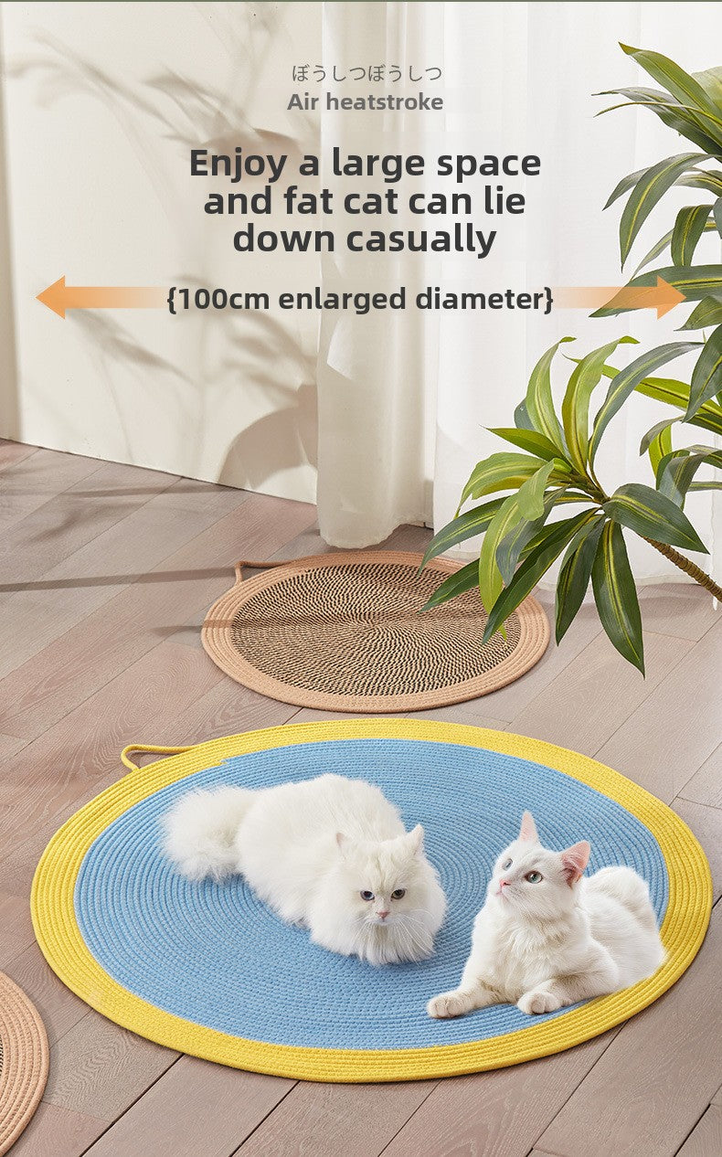Cat cushions for sleeping in summer are wear-resistant and cannot drop chips. Pet supplies. Rattan mat, cat ice mat, floor mat, cat scratching board.