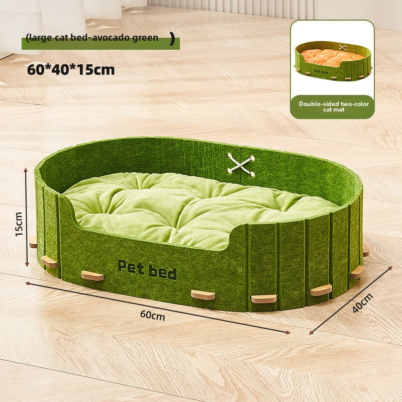 Cat litter warm in winter oversized cat bed pet small medium dog kennel cat sleeping litter multi-cat family universal in all seasons