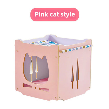 Wholesale cat litter, cat hammock cat tree cat box closed Yueshang cat litter cat pad