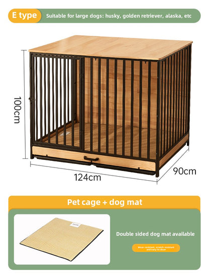 cattery Dog villa Dog cage Medium-sized dog Large dog Household indoor Stainless steel Small dog kennel with toilet