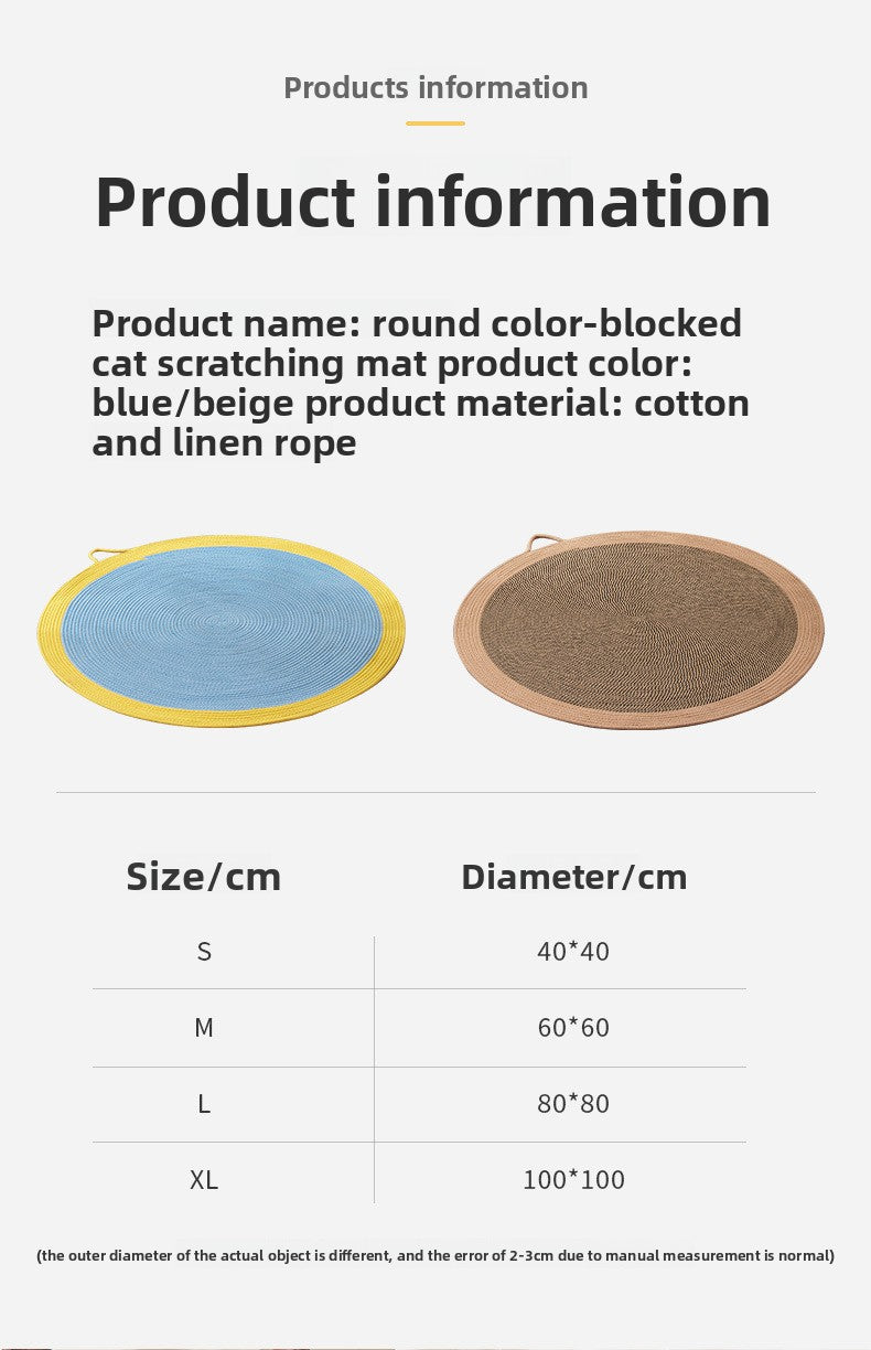 Cat cushions for sleeping in summer are wear-resistant and cannot drop chips. Pet supplies. Rattan mat, cat ice mat, floor mat, cat scratching board.