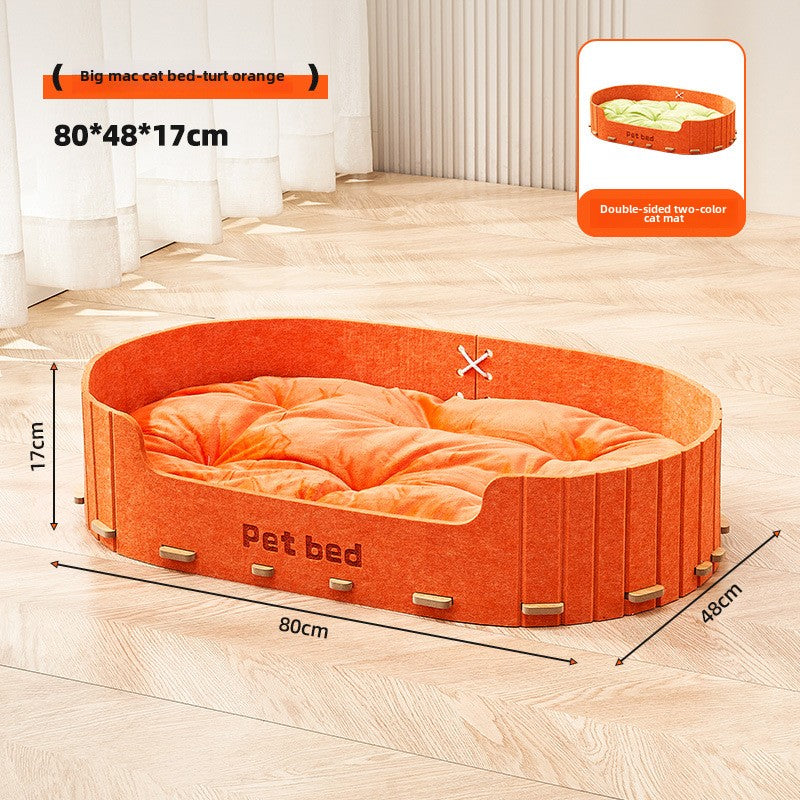 Cat litter warm in winter oversized cat bed pet small medium dog kennel cat sleeping litter multi-cat family universal in all seasons