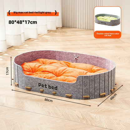 Cat litter warm in winter oversized cat bed pet small medium dog kennel cat sleeping litter multi-cat family universal in all seasons