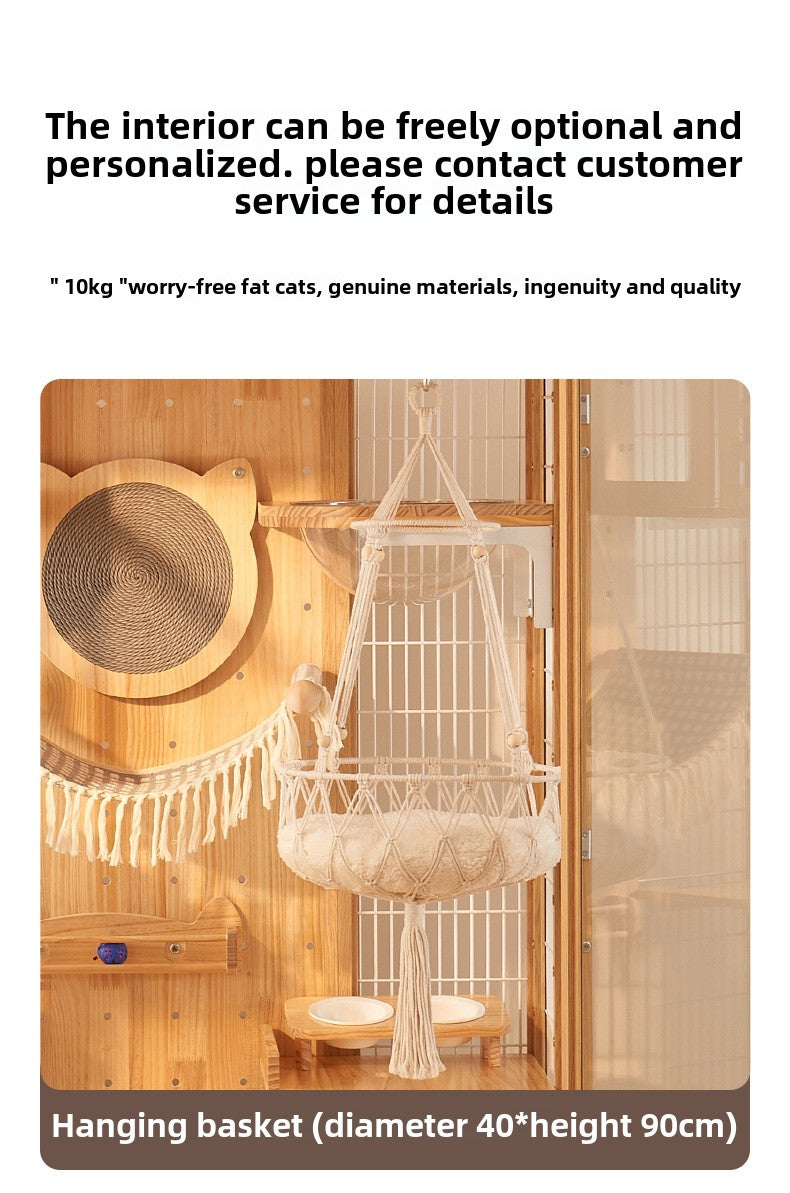 Cat villa interior cat box springboard hammock hammock basket fan board hanging ball scratching column cat head cat scratching board