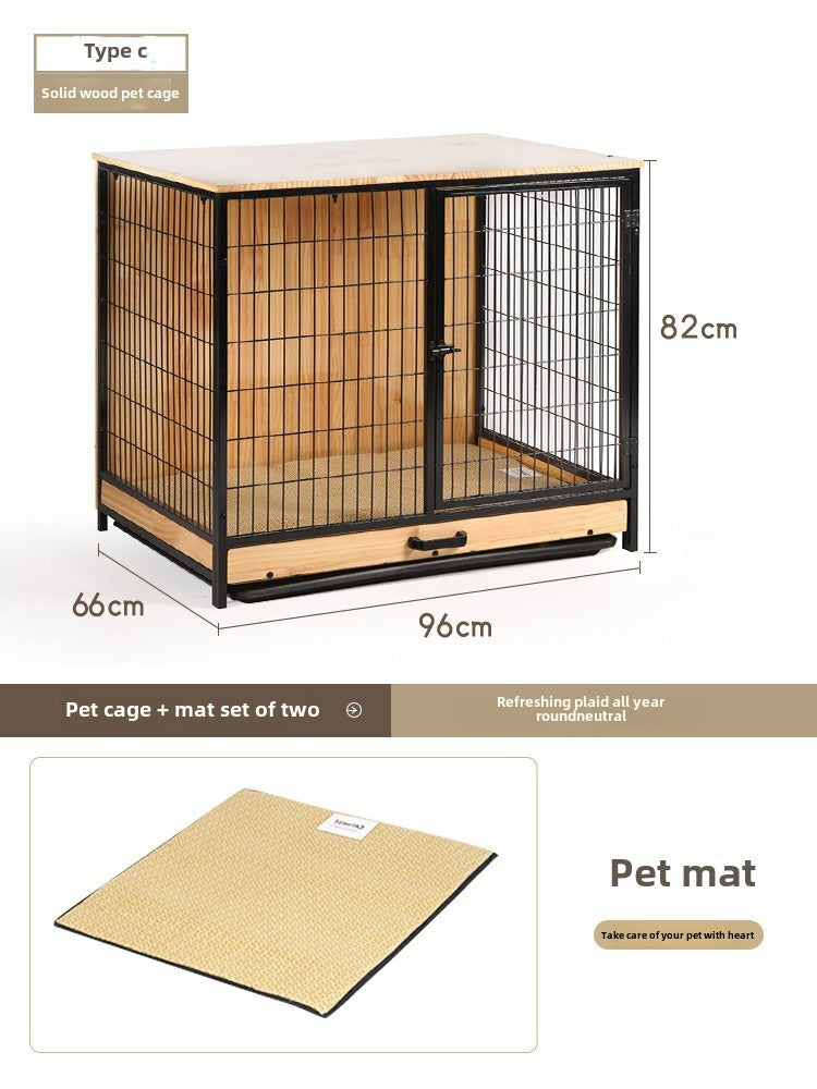 cattery Dog villa Dog cage Medium-sized dog Large dog Household indoor Stainless steel Small dog kennel with toilet