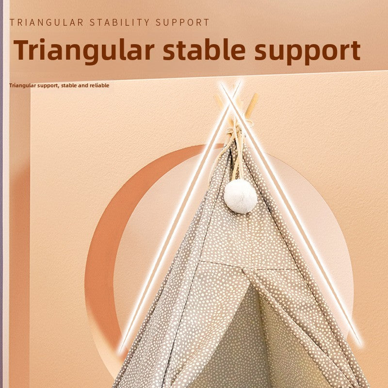 Wholesale pet tent cat litter kennel pet pad spot pet supplies removable tent cotton and linen cat and dog house