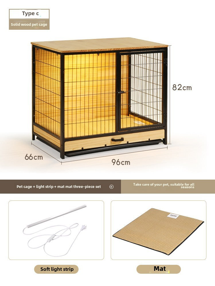 cattery Dog villa Dog cage Medium-sized dog Large dog Household indoor Stainless steel Small dog kennel with toilet