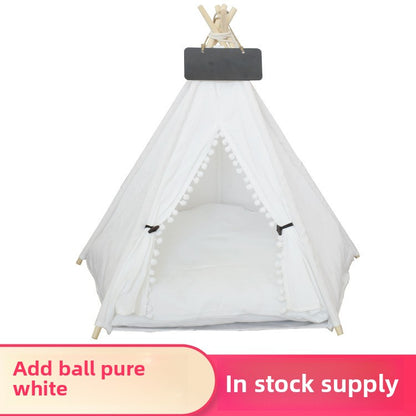Wholesale Pure White Multicolor Cat Nest Kennel Pet Tent Nest Medium and Small Dog Foldable Game House