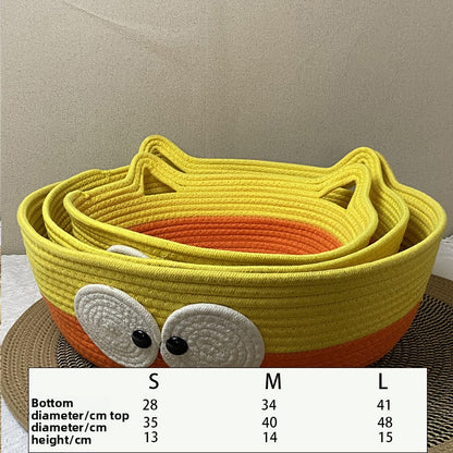 Four Seasons Universal Cat Nest Rattan Cotton Thread Cat Nest Cat Nest Cat Mat Cute Sleeping Mat Kitten Mat Pet Nest