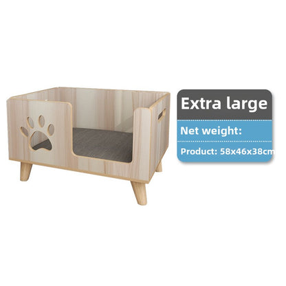 cattery Cat litter Pet bed Off the ground Solid wood cat litter Cat bed Universal in all seasons Small and medium sized dog bed Dog litter