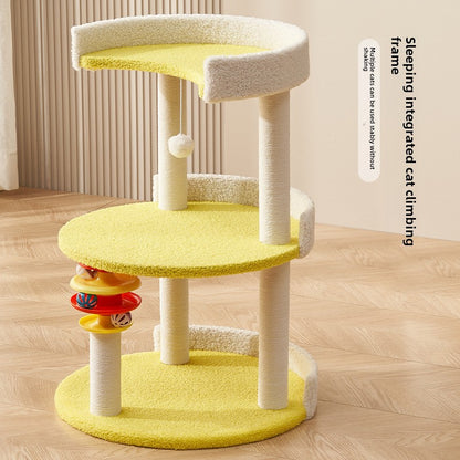 Cat climbing frame cat nest integrated household solid wood cat shelf cat observation platform cat jumping platform space capsule cat nest cat scratching column