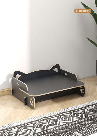 cattery Cat litter Pet bed Off the ground Solid wood cat litter Cat bed Universal in all seasons Small and medium sized dog bed Dog litter