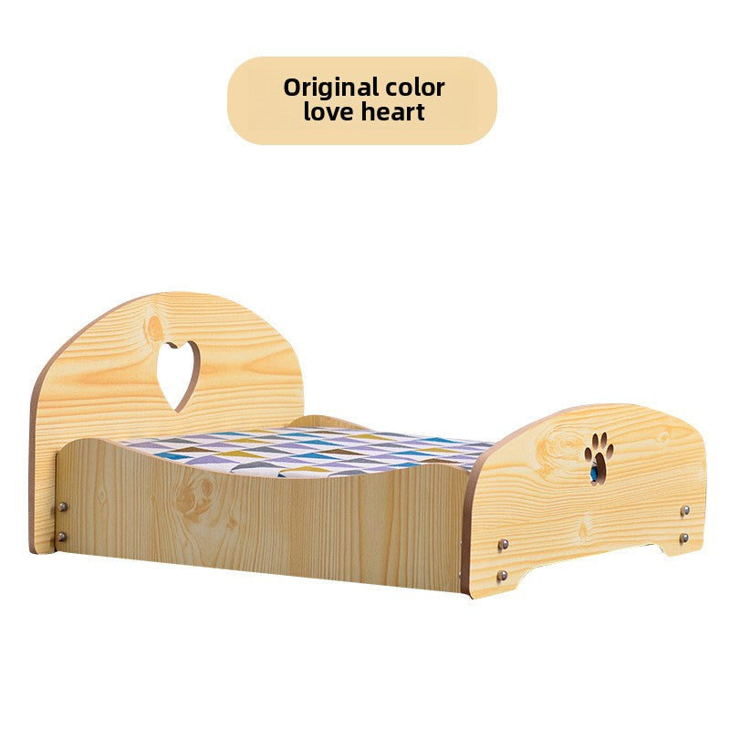 Wholesale removable and washable four-season universal princess nest pet dog dog wooden bed with cushion nest teddy than bear medium and small dog cat bed