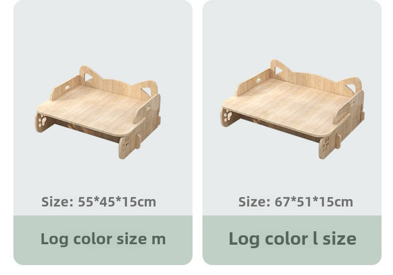 cattery Cat litter Pet bed Off the ground Solid wood cat litter Cat bed Universal in all seasons Small and medium sized dog bed Dog litter