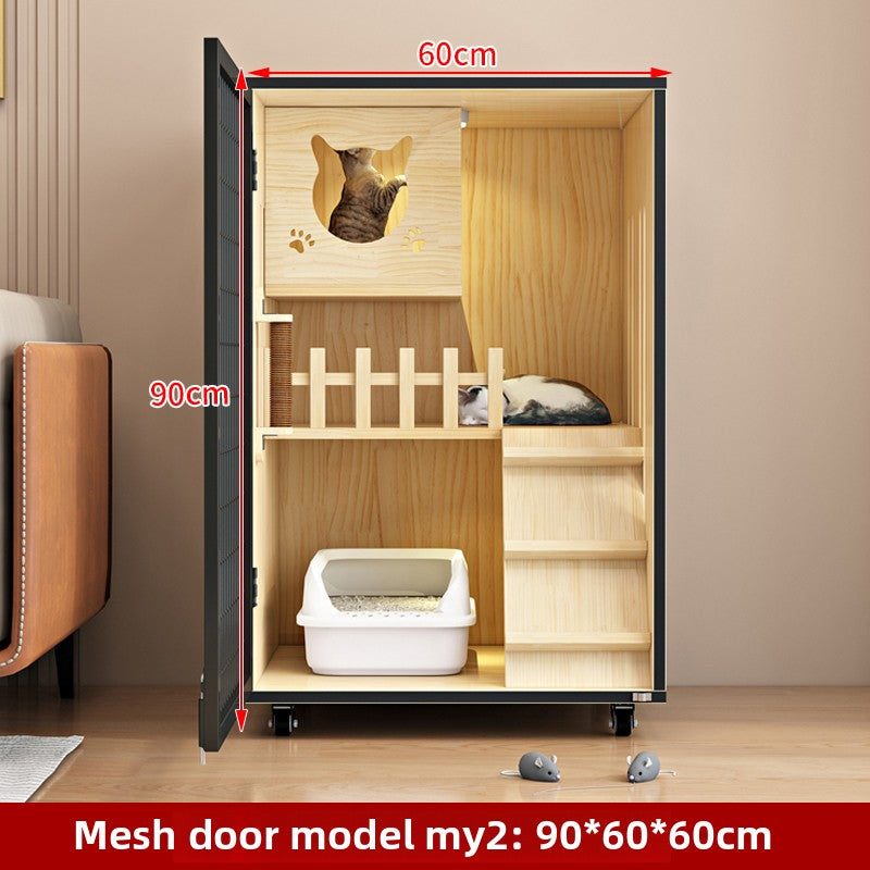 Wholesale Cat Villa Wooden Cat House  Integrated   Indoor Panoramic Cat Room