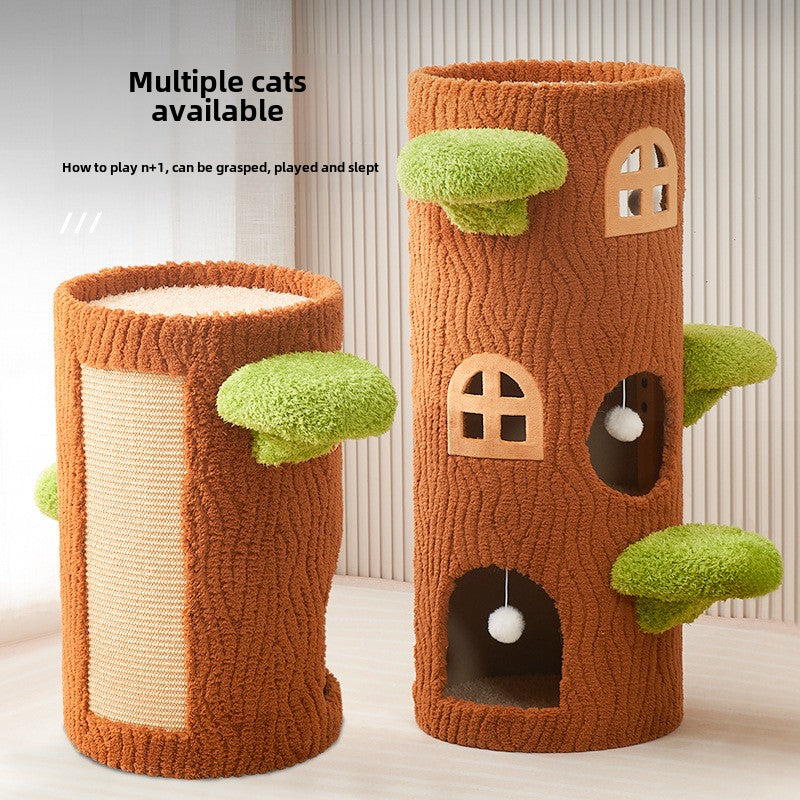 cattery Cat nest  integrated multi-layer cat nest large sisal cat scratching column cat tree cat scratching nest universal in all seasons