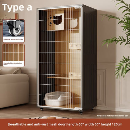 Wholesale Iron Mesh Cat Villa Pet Cabinet Cat Cage Household Indoor Cat Nest Cat House Large Space Cat House Cat House Cabinet